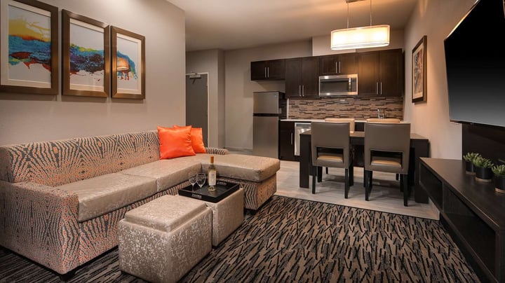 Double Queen Suite with Balcony and Kitchenette