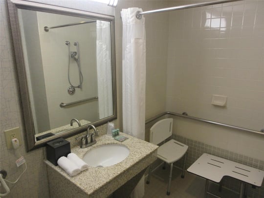 Mobility Accessible Bathroom with Roll-In-Shower