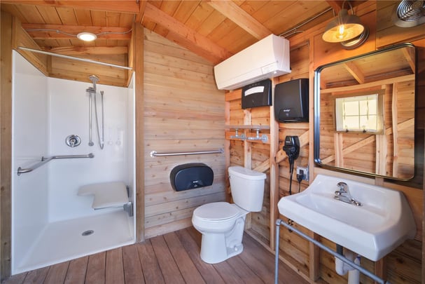 Conestoga Wagon with King and Bunkbed ADA Bathroom