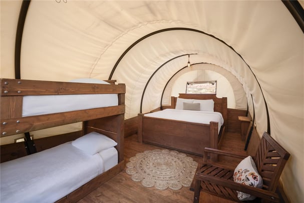 Conestoga Wagon with King and Bunkbed