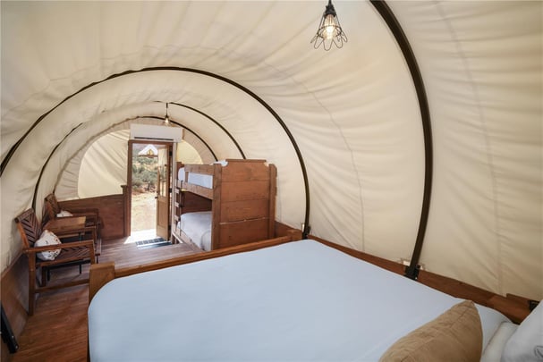 Conestoga Wagon with King and Bunkbed