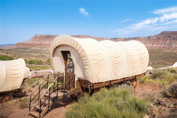 Conestoga Wagon with King and Bunkbed