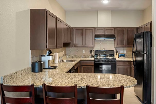 Double Queen Suite Accessible Kitchen area