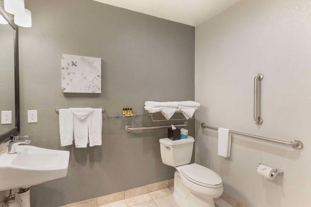 Accessible bathroom w/ roll-in shower