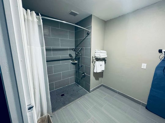 Guest Bathroom with Roll-In-Shower
