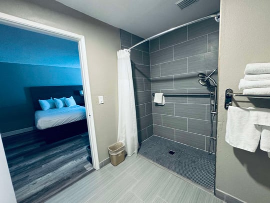 Guest Bathroom with Roll-In-Shower
