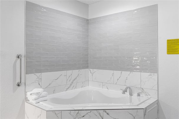 King Suite with Whirlpool Fireplace and Walk in shower