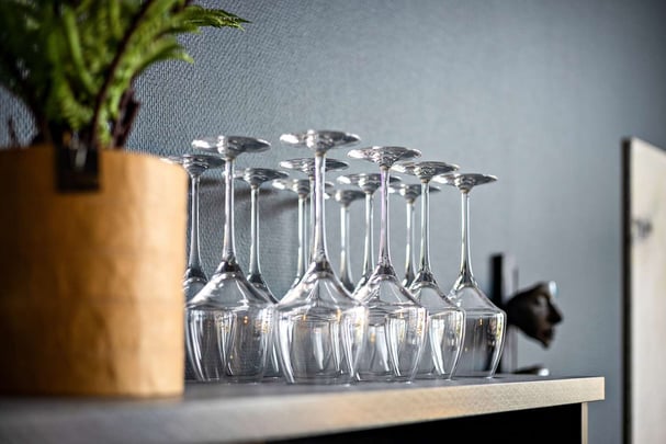 Hotel Falkoping wine glasses