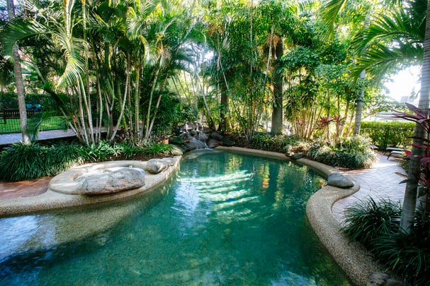 Lagoon style pool & spas