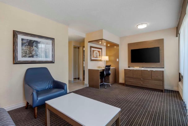 Spacious Suite with a Separate bedroom and living room with sofa bed