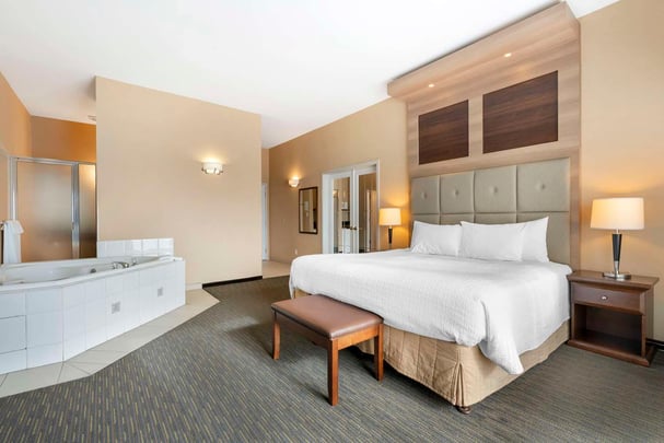 Jacuzzi Suite view of the bedroom