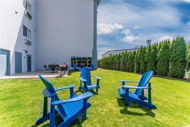 Backyard lounge area