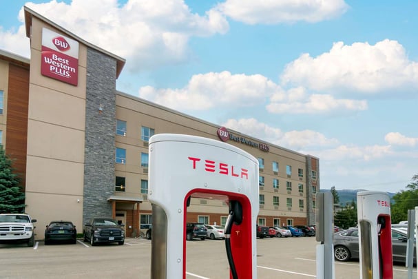 Tesla charging stations