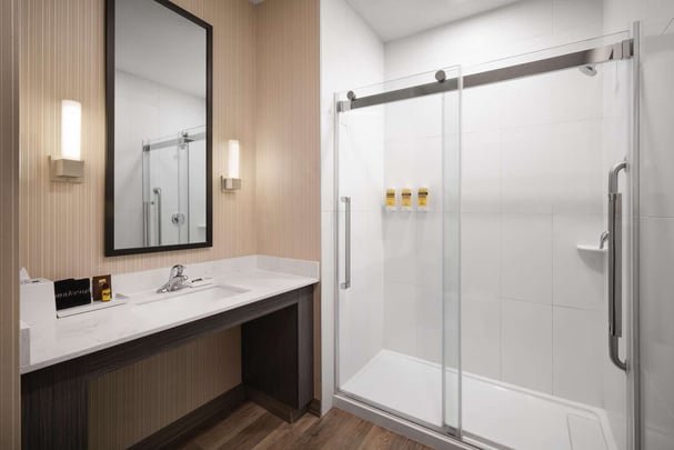 King with Fireplace Bathroom