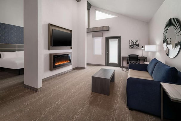 King Room with Fireplace Living Room