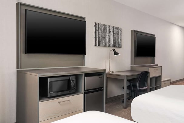 Disabled Two Queen with Sofa Fridge and Desk