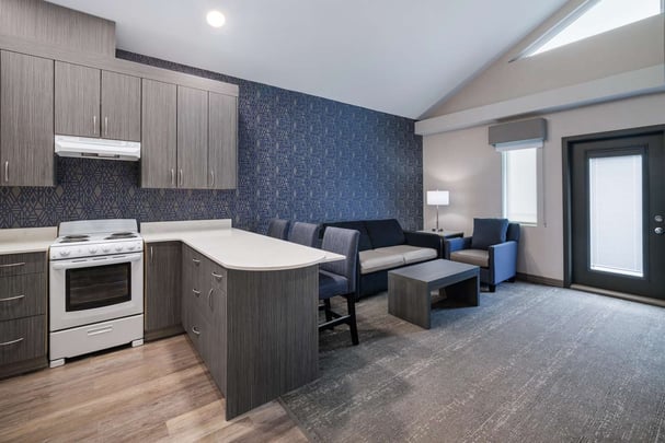 King Suite Kitchen and Living Room Wide