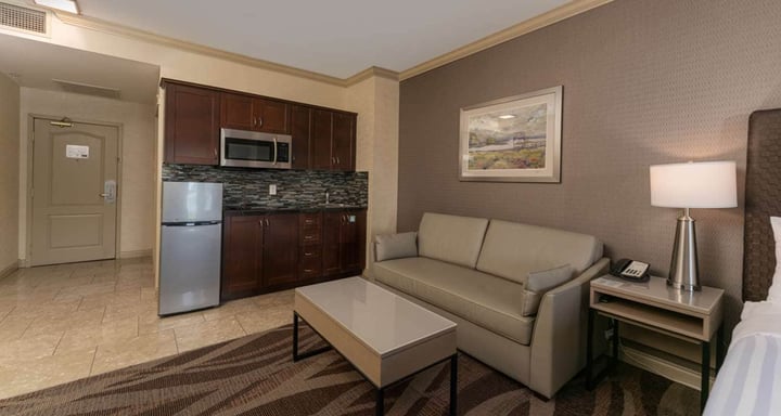 KKB One King Bed Studio with a Balcony and Lakeview