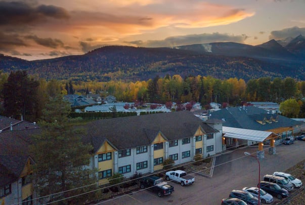 Prestige Hudson Bay exterior drone shot