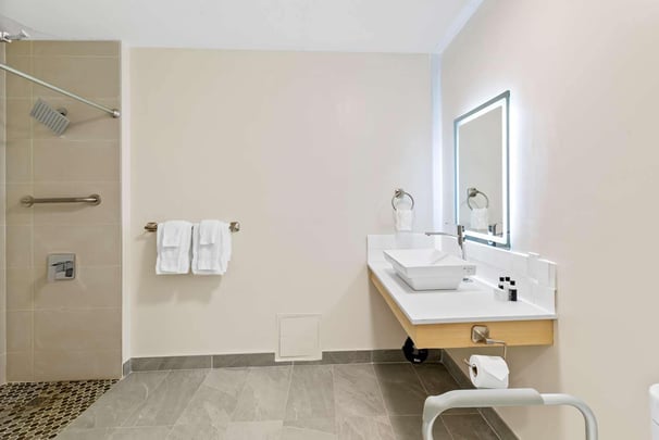 Mobility Accessible Bathroom with Walk-In-Shower