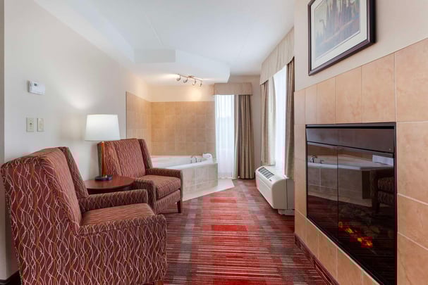 Jetted Tub & Fireplace | Suite-1 King Bed