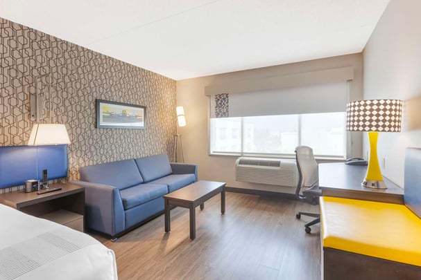 One King Bed Guest Room with Walk-in Shower