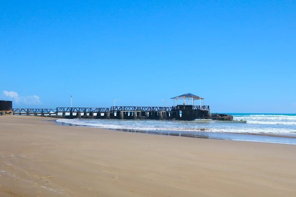 Pier on the beach of Tuxpan