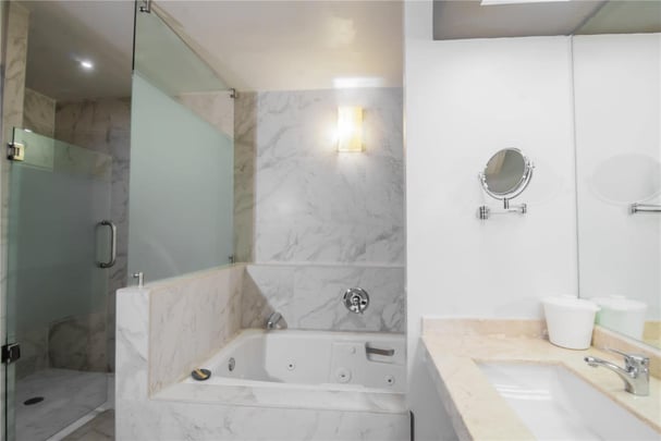 Master Suite One King Bed Bathroom