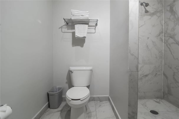 One King Bed Connected Bathroom