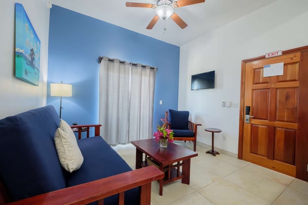 Living room of standard room with garden view