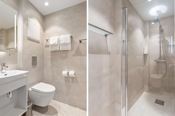 Bergen Harbour Standard twin bathroom