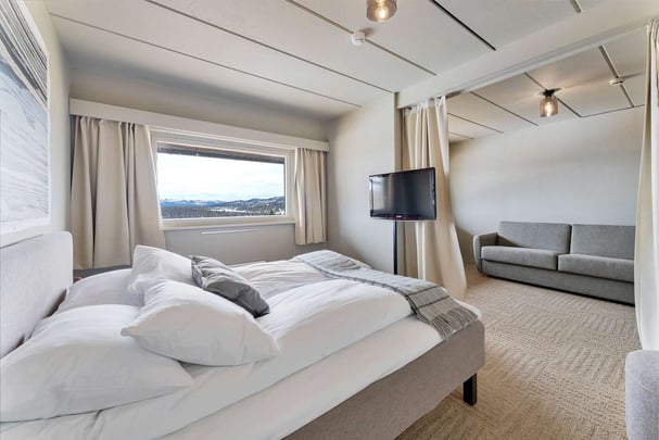 Junior suite bedroom and living room