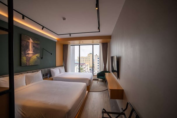 Double queen size bed room