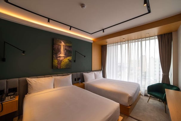 Double queen size bed room