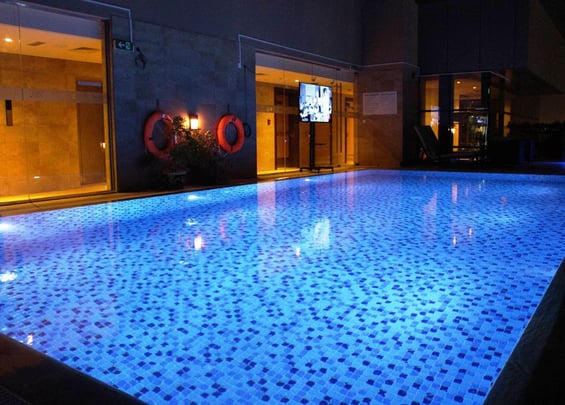 Roof top Pool Night View