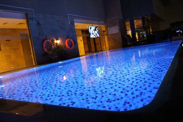 Roof top Pool Night View