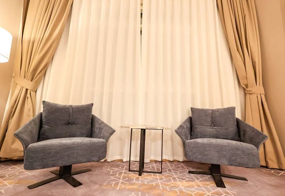 Seating area in the Suite