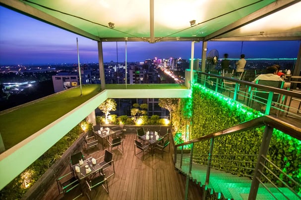 Charcoal Restaurant at night