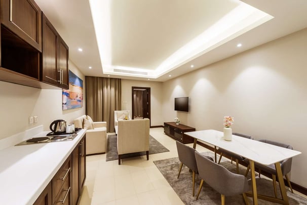 Executive Suite Living and Dining Room
