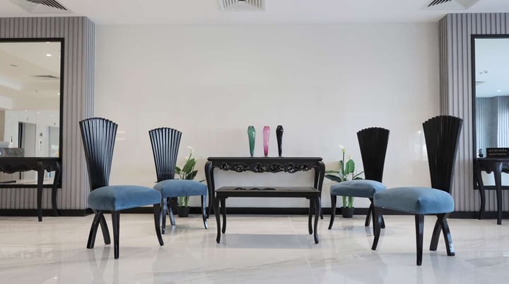 Seating area in lobby