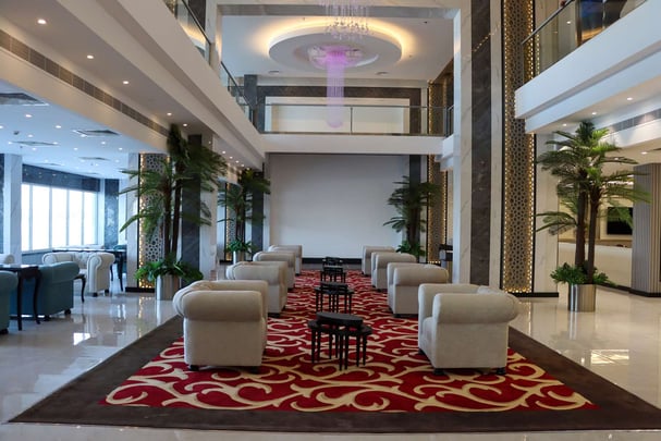 Seating area in lobby