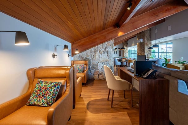 Business room with access to computer