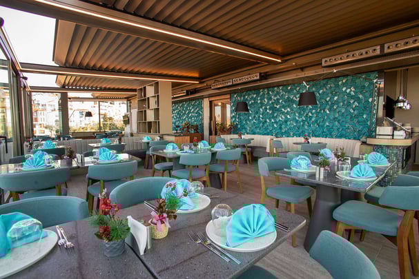 The Roof Brasserie Breakfast Lunch dinner area