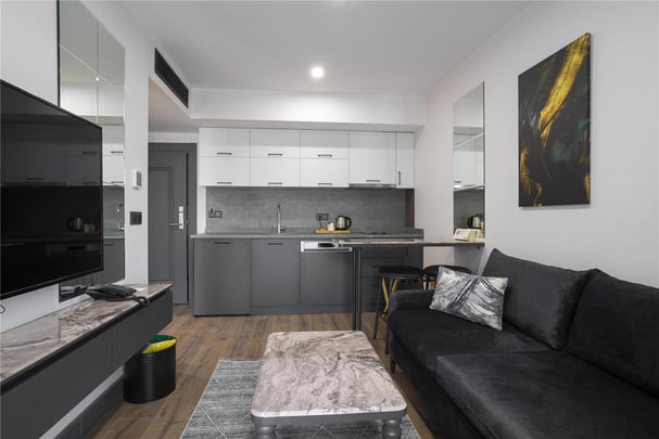 Kitchen and Living Room