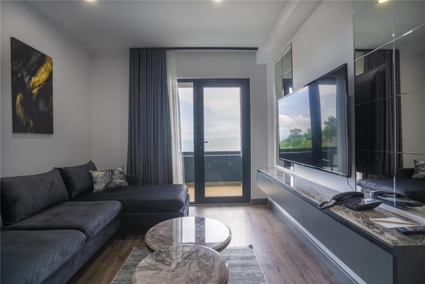 Living Room and Balcony View 2 Bedroom Suite