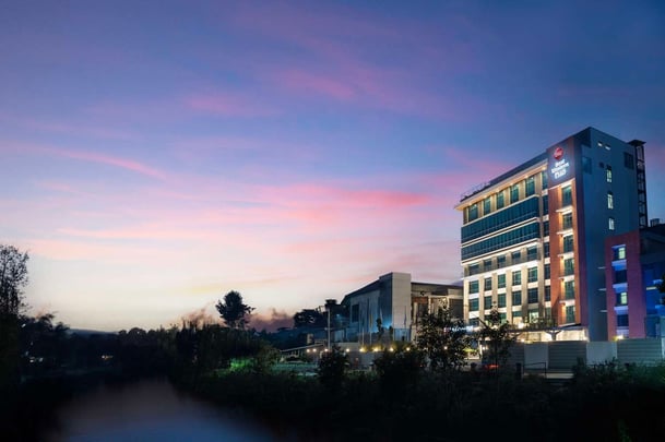 Building Exterior at nightfall