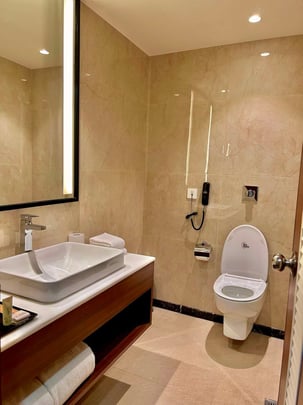 Guest room bathroom with all modern facilities