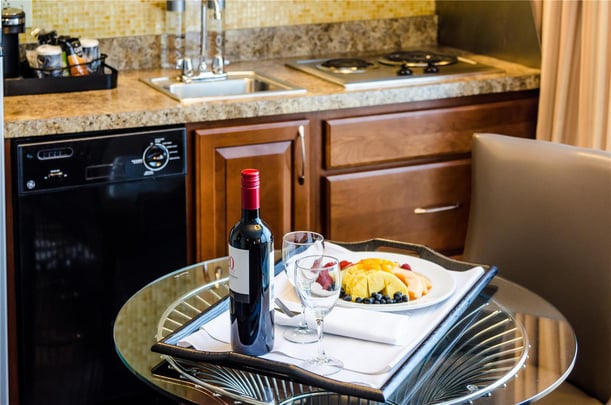 One Bedroom Suite Kitchen Dining Area