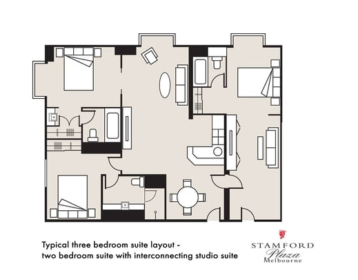 Three Bedroom Suite - Stamford Plaza Melbourne
