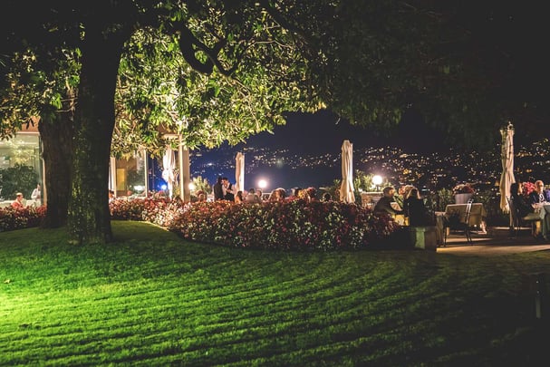 Villa Sassa at night